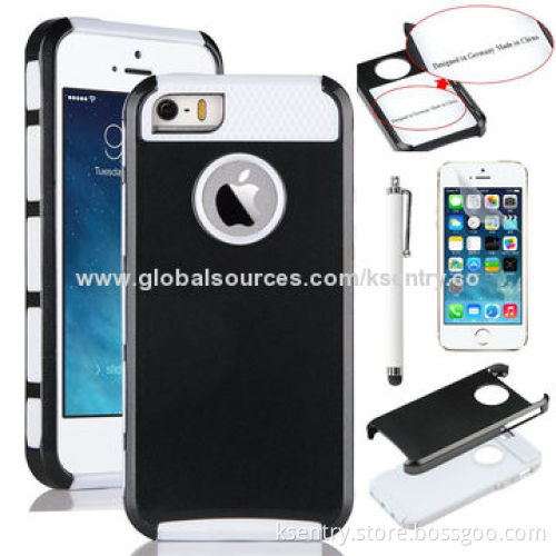 Factory Supply Best Selling 2-in-1 TPU+PC Soft Hard Case for iPhone